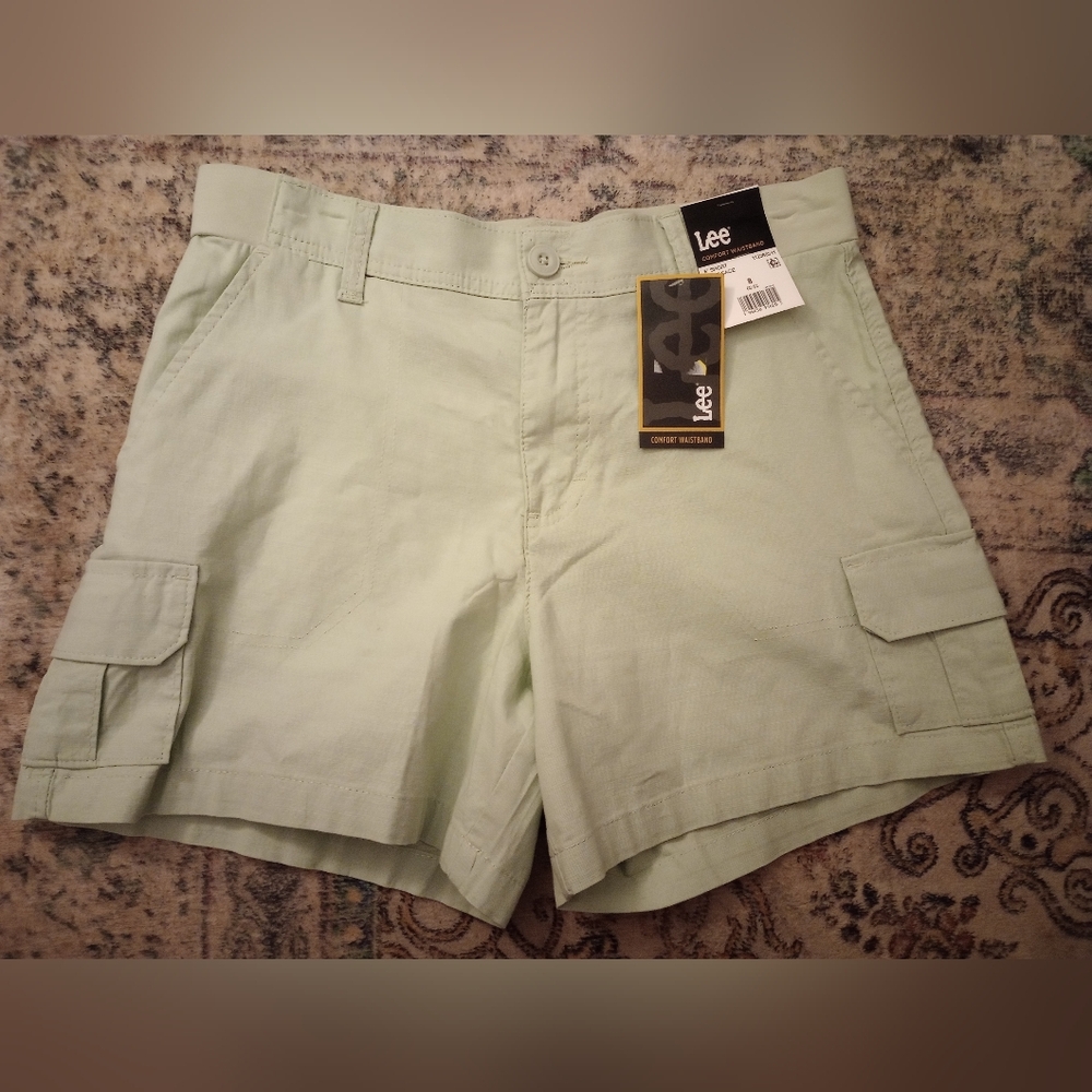Lee Womens Sage Green Cargo Shorts